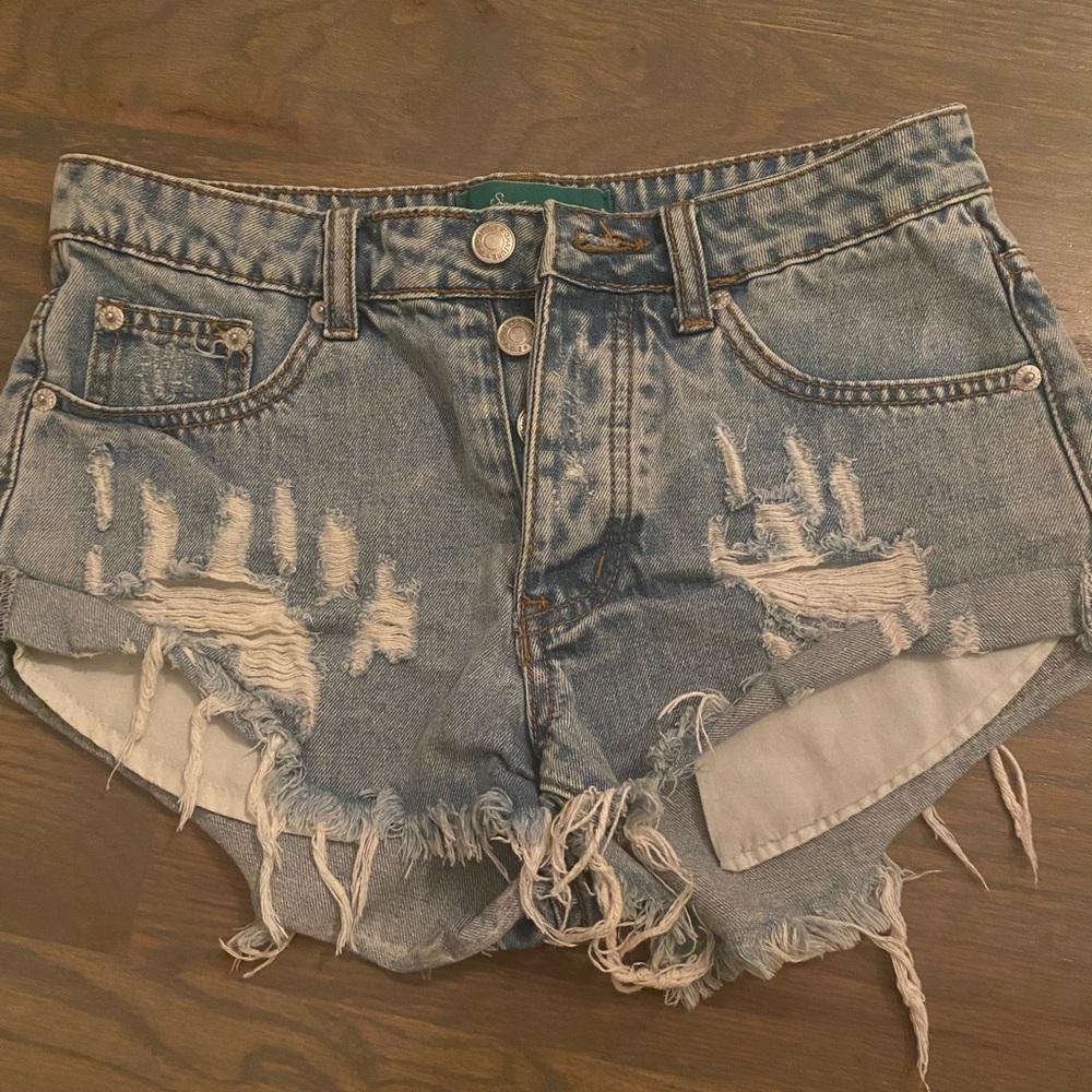 Denim shorts
